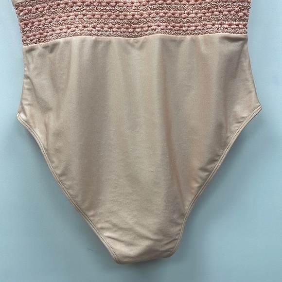 Revolve Tularosa One Piece Swim Suit Retro Pale Pink Large - Picture 9 of 10